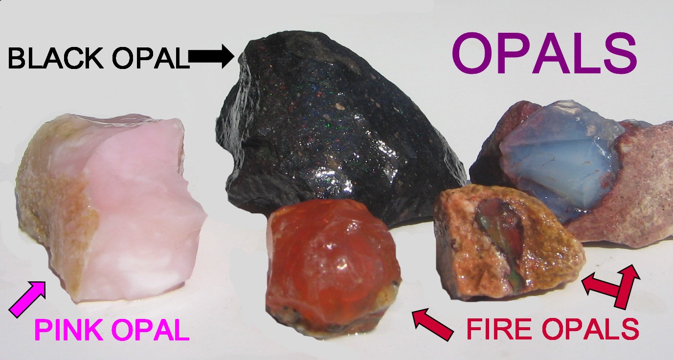 Unpolished Gemstone Identification Chart